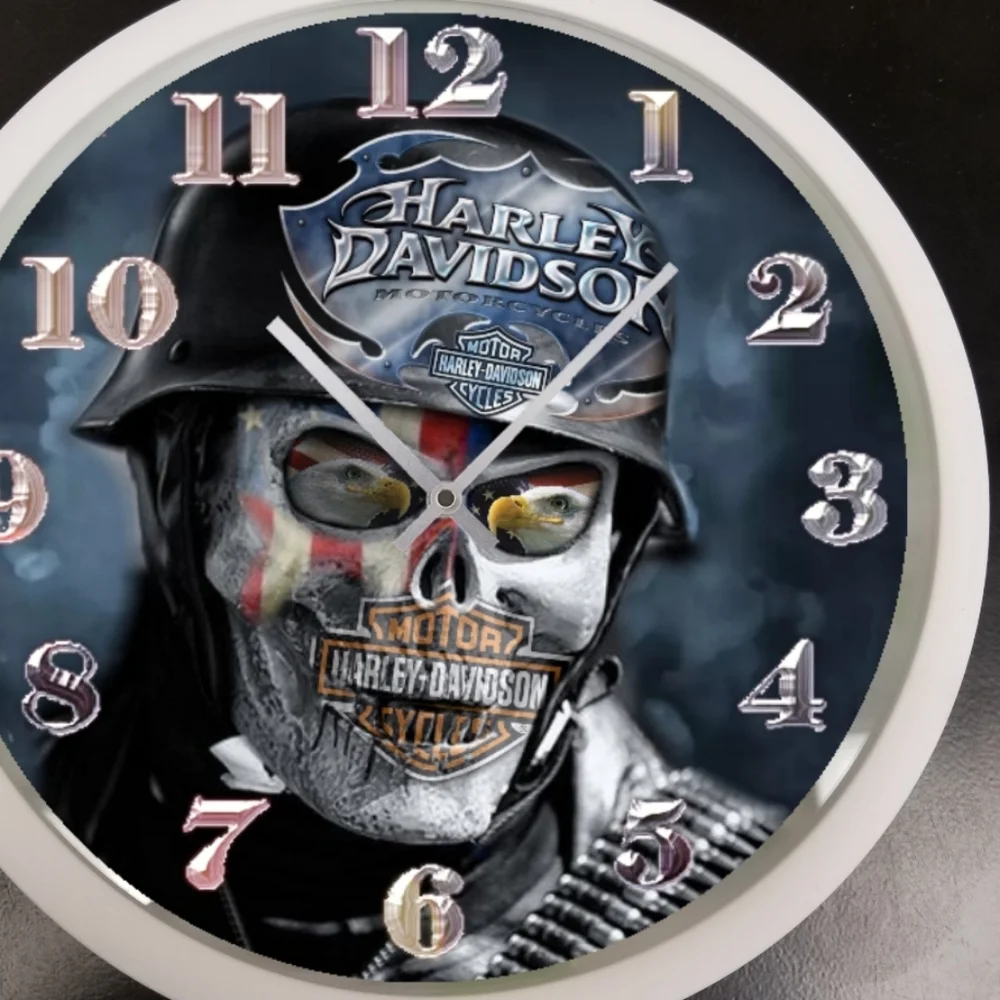 Harley led lights clock